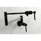 Kingston Brass KS4100DL Concord Wall Mount Pot Filler, Matte Black KS4100DL - alternate 3